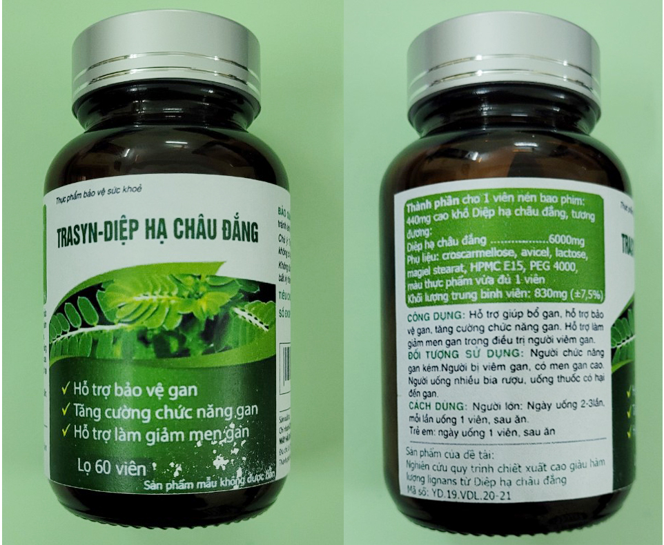 Kết quả thực hiện Đề tài Nghiên cứu quy trình chiết xuất cao giàu hàm lượng Lignans từ cây Diệp Hạ Châu đắng