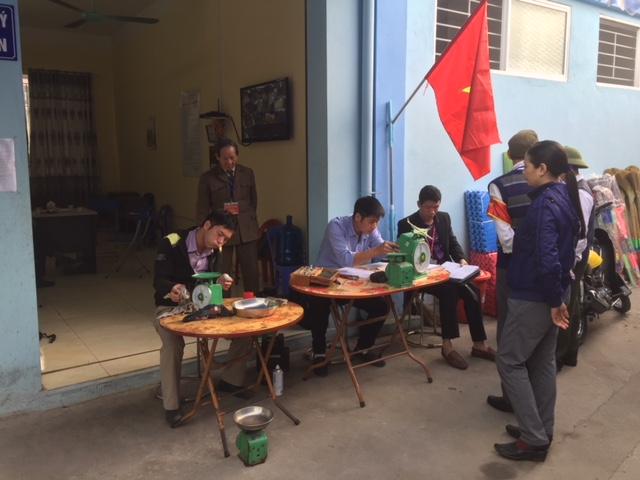 Kết quả kiểm định cân tại chợ Hải Tân, thành phố Hải Dương